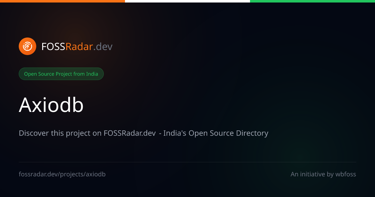 AxioDB - TypeScript Open Source Project from Kolkata, India | FOSSRadar ...