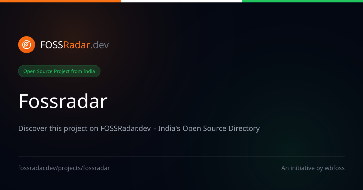 FOSSRadar.dev - TypeScript Open Source Project from Kolkata, India ...