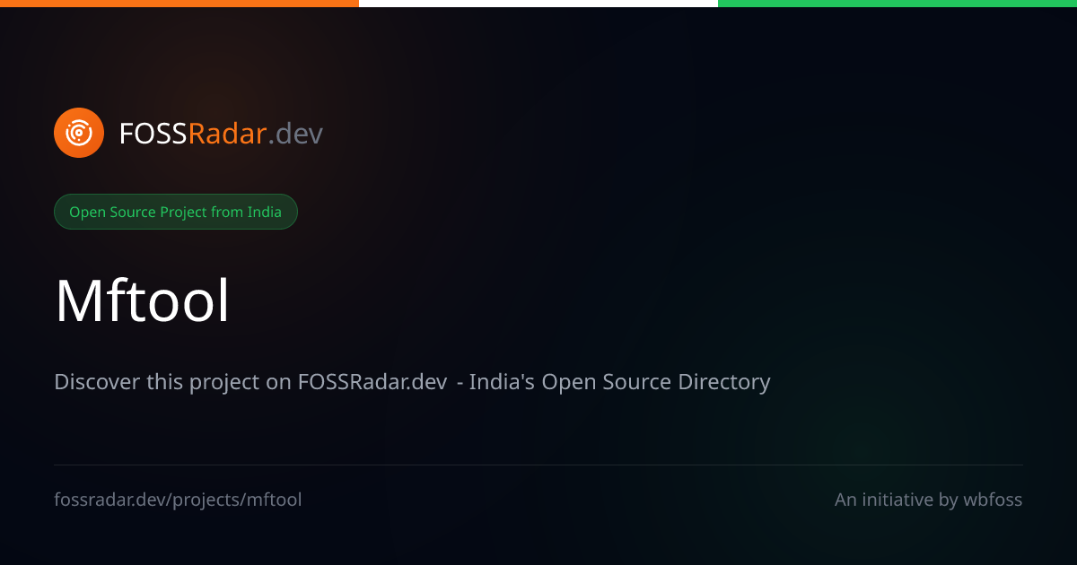 MFTool - Python Open Source Project from Pune, India | FOSSRadar.dev ...
